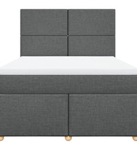 Boxspringbett mit Matratze Dunkelgrau 140x190 cm Stoff