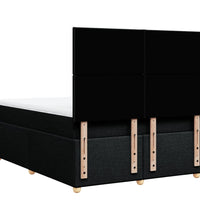 Boxspringbett mit Matratze Schwarz 140x190 cm Stoff