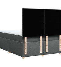 Boxspringbett mit Matratze Dunkelgrau 140x190 cm Stoff