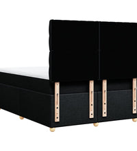 Boxspringbett mit Matratze Schwarz 140x190 cm Stoff