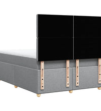 Boxspringbett mit Matratze Hellgrau 140x190 cm Stoff