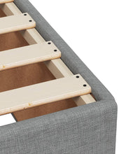 Boxspringbett mit Matratze Hellgrau 140x190 cm Stoff