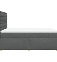Boxspringbett mit Matratze Dunkelgrau 140x190 cm Stoff