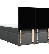 Boxspringbett mit Matratze Dunkelgrau 140x190 cm Stoff