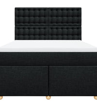 Boxspringbett mit Matratze Schwarz 140x190 cm Stoff