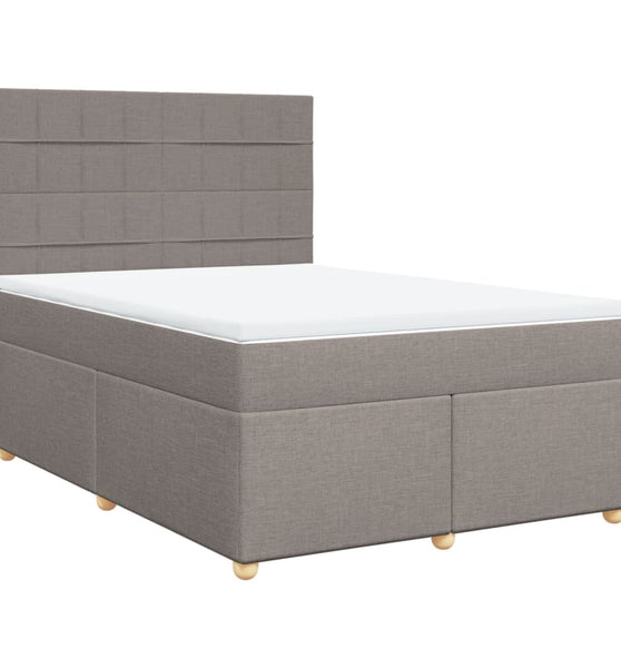 Boxspringbett mit Matratze Taupe 140x200 cm Stoff