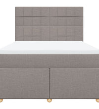 Boxspringbett mit Matratze Taupe 140x200 cm Stoff