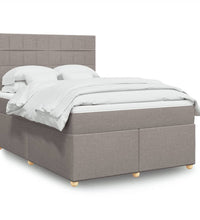 Boxspringbett mit Matratze Taupe 140x200 cm Stoff
