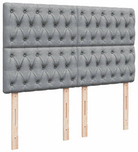 Boxspringbett mit Matratze Hellgrau 140x200 cm Stoff