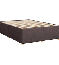 Boxspringbett mit Matratze Dunkelbraun 140x200 cm Stoff