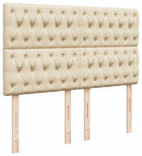 Boxspringbett mit Matratze Creme 140x200 cm Stoff