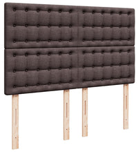 Boxspringbett mit Matratze Dunkelbraun 140x200 cm Stoff