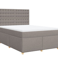 Boxspringbett mit Matratze Taupe 140x200 cm Stoff