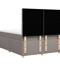 Boxspringbett mit Matratze Taupe 140x200 cm Stoff