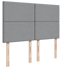 Boxspringbett mit Matratze Hellgrau 160x200 cm Stoff