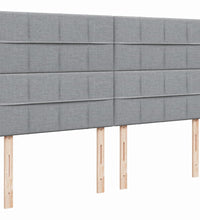 Boxspringbett mit Matratze Hellgrau 180x200 cm Stoff