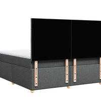 Boxspringbett mit Matratze Dunkelgrau 180x200 cm Stoff