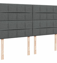 Boxspringbett mit Matratze Dunkelgrau 180x200 cm Stoff