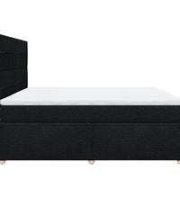 Boxspringbett mit Matratze Schwarz 180x200 cm Stoff
