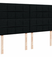 Boxspringbett mit Matratze Schwarz 180x200 cm Stoff