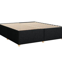Boxspringbett mit Matratze Schwarz 180x200 cm Stoff