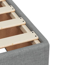 Boxspringbett mit Matratze Hellgrau 180x200 cm Stoff