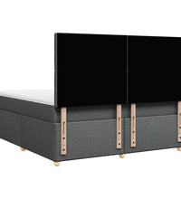 Boxspringbett mit Matratze Dunkelgrau 180x200 cm Stoff