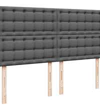 Boxspringbett mit Matratze Dunkelgrau 180x200 cm Stoff