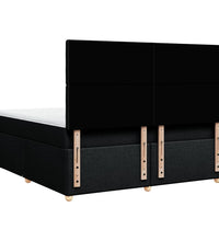 Boxspringbett mit Matratze Schwarz 180x200 cm Stoff