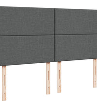 Boxspringbett mit Matratze Dunkelgrau 200x200 cm Stoff