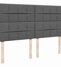 Boxspringbett mit Matratze Dunkelgrau 200x200 cm Stoff