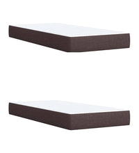 Boxspringbett mit Matratze Dunkelbraun 200x200 cm Stoff