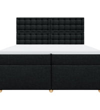 Boxspringbett mit Matratze Schwarz 200x200 cm Stoff