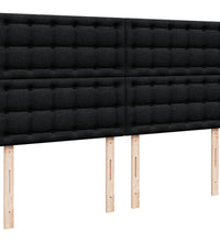 Boxspringbett mit Matratze Schwarz 200x200 cm Stoff