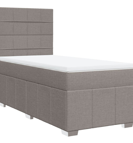 Boxspringbett mit Matratze Taupe 80x200 cm Stoff
