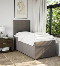 Boxspringbett mit Matratze Taupe 80x200 cm Stoff