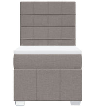 Boxspringbett mit Matratze Taupe 80x200 cm Stoff