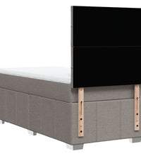 Boxspringbett mit Matratze Taupe 80x200 cm Stoff