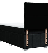 Boxspringbett mit Matratze Schwarz 80x200 cm Stoff