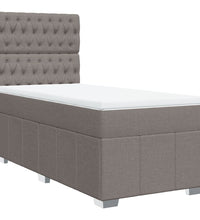 Boxspringbett mit Matratze Taupe 80x200 cm Stoff