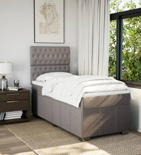 Boxspringbett mit Matratze Taupe 80x200 cm Stoff