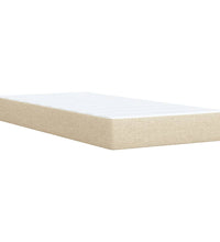 Boxspringbett mit Matratze Creme 90x190 cm Stoff