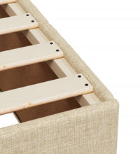 Boxspringbett mit Matratze Creme 90x190 cm Stoff