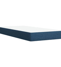 Boxspringbett mit Matratze Blau 90x190 cm Stoff