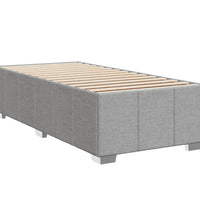 Boxspringbett mit Matratze Hellgrau 90x190 cm Stoff