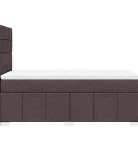Boxspringbett mit Matratze Dunkelbraun 90x190 cm Stoff