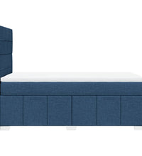Boxspringbett mit Matratze Blau 90x190 cm Stoff