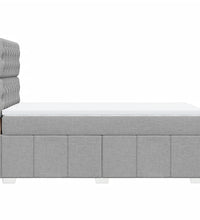 Boxspringbett mit Matratze Hellgrau 90x190 cm Stoff