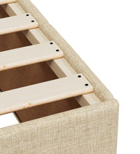 Boxspringbett mit Matratze Creme 90x190 cm Stoff