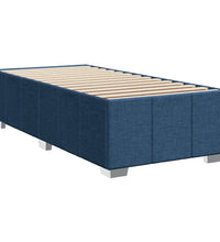 Boxspringbett mit Matratze Blau 90x200 cm Stoff